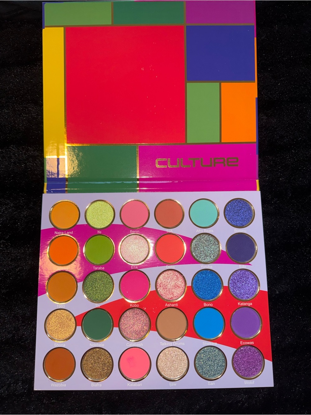 Juvia's Place Culture Eyeshadow Palette — Bright Red, Pink, Blue & Green Shades